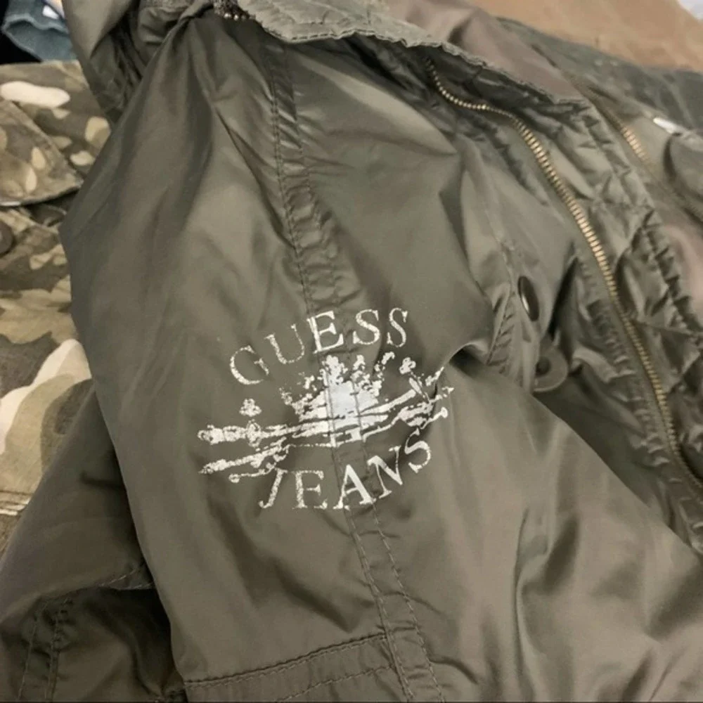 GUESS Green Hooded Zip-Up Parka‎ Winter Coat - Youth